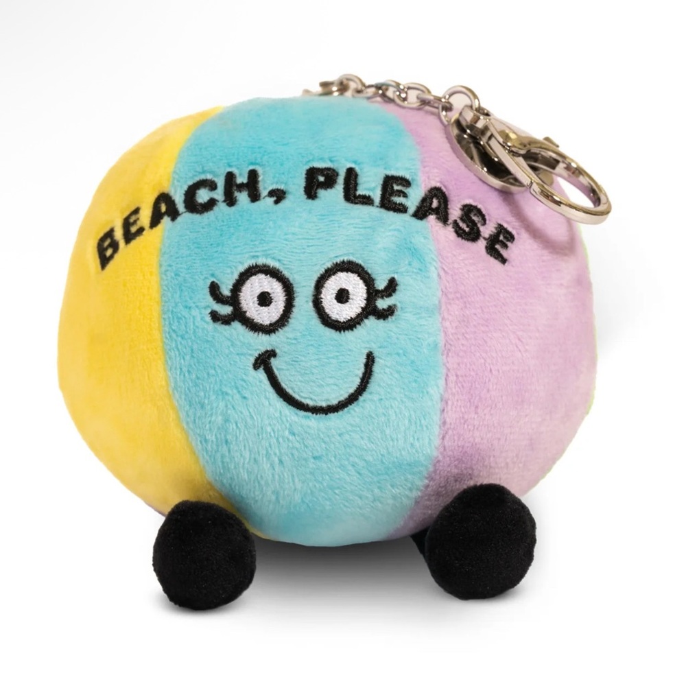 Beach Ball Plush Punchkins Keychain Bag Charm NWT Beach Please